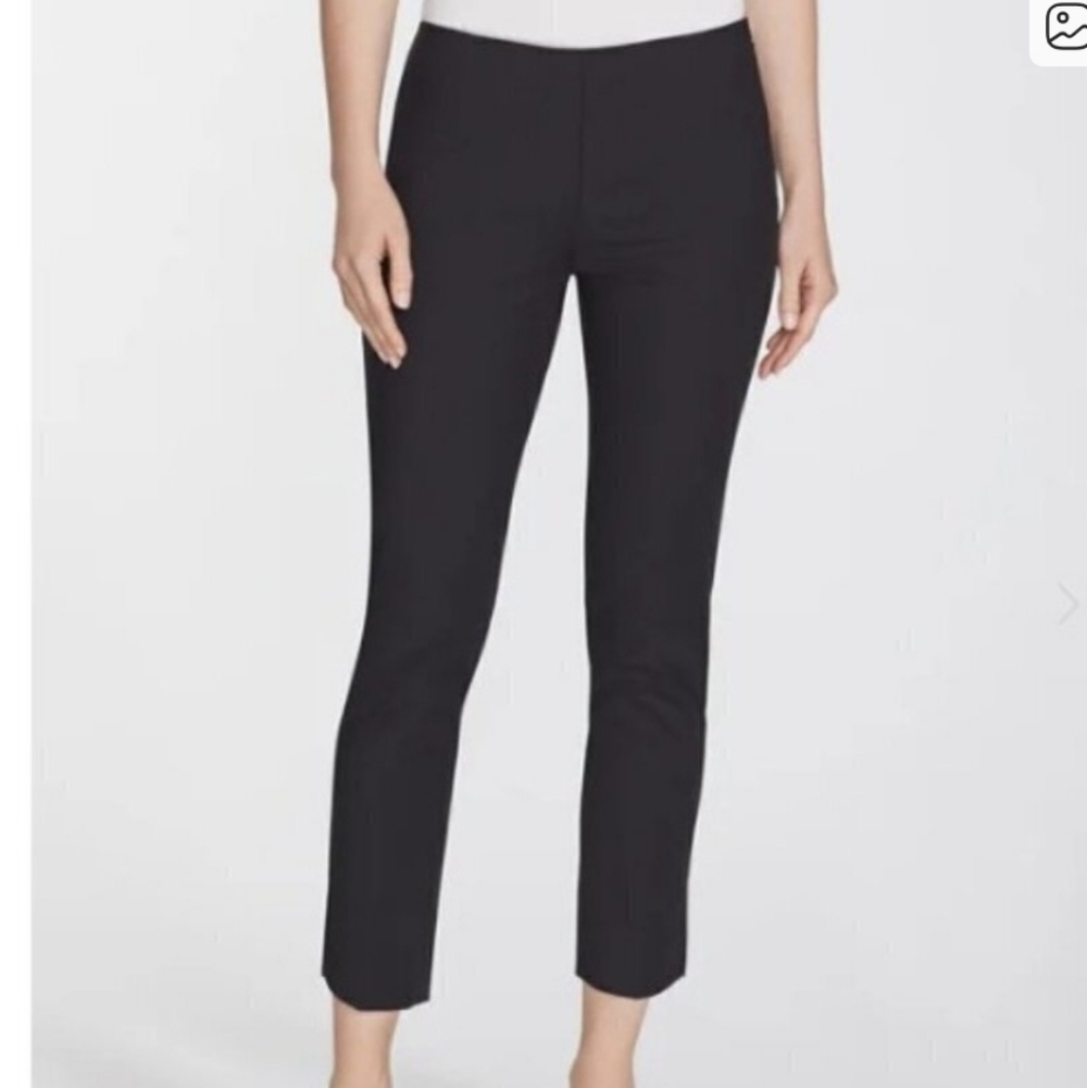 Lafayette 148 New York Stanton Black Ankle Wool Lightweight Pants Sz 14